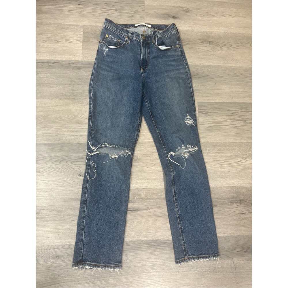 Nobody Denim Distressed High Rise Slim Ankle Womens True Jean Size 27 x 28